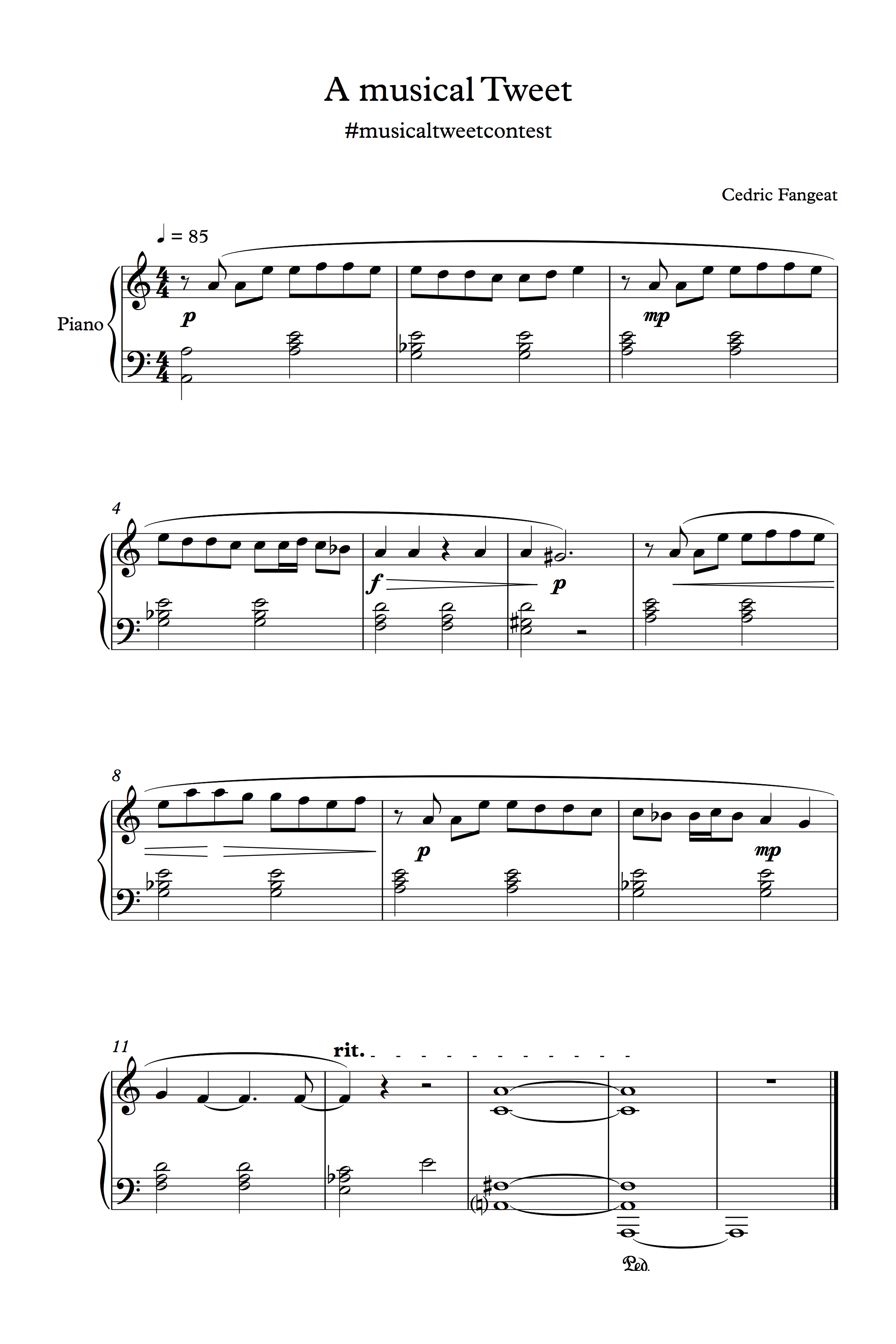 A Musical Tweet — score